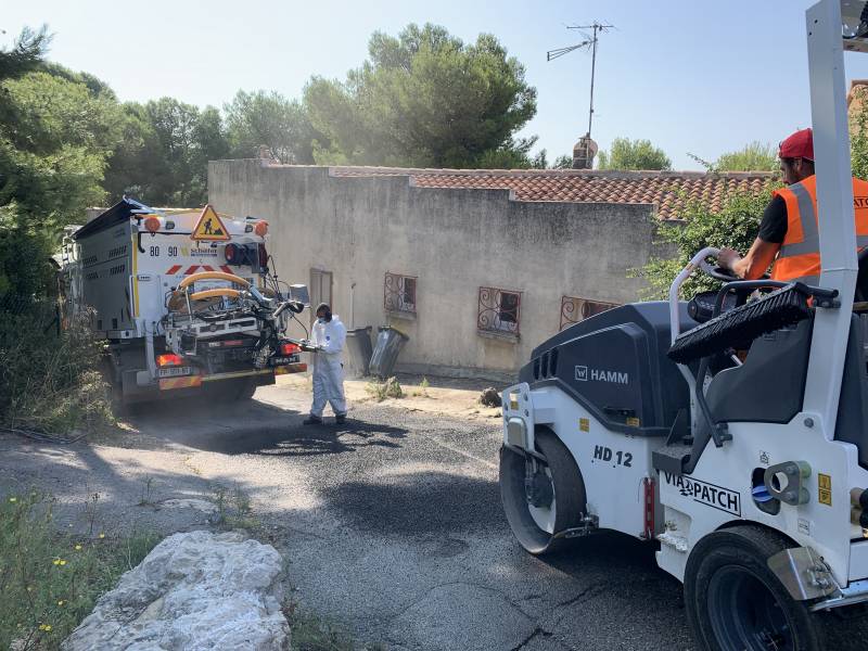 Le BLOW-PATCHER sur la commune de VELAUX dans les BOUCHES-DU-RHONE