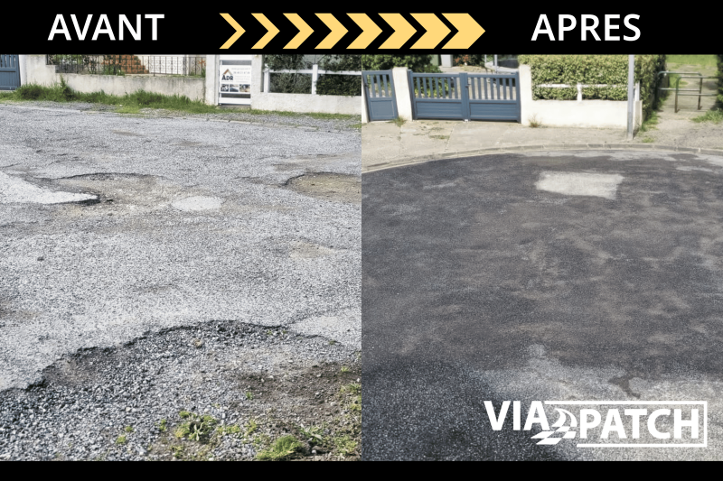 Avant après maintenance des chaussées