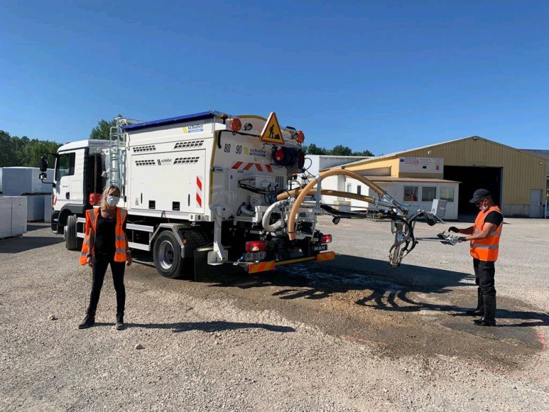Réalisation d'un chantier avec notre BLOW-PATCHER sur Pertuis dans les Bouches-du-Rhône