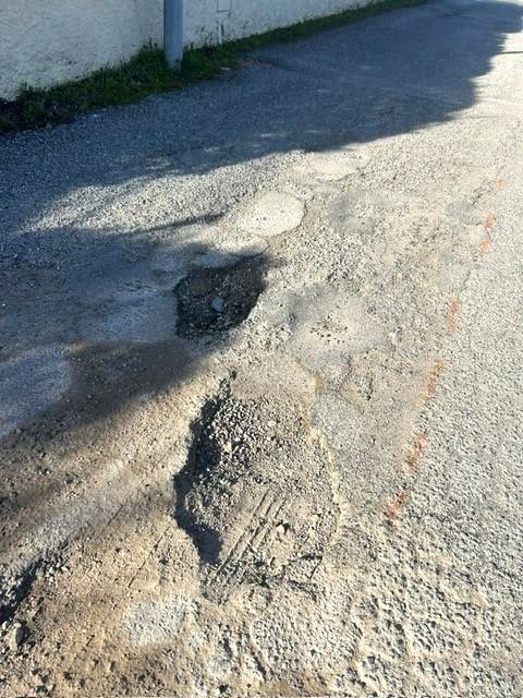 Dégradation de voirie sur route privée 