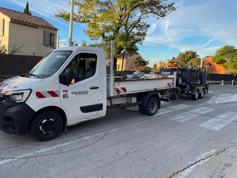 via patch réparation des fissures des voiries