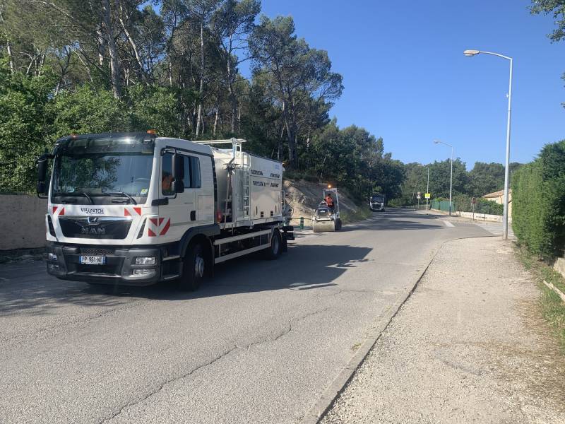 Le BLOW-PATCHER à FUVEAU pour la réparation de voirie