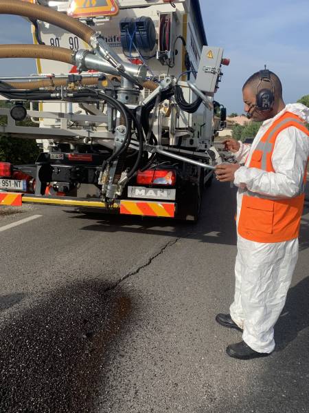 Rénovation d'une voirie abîmée dans le département du Vaucluse