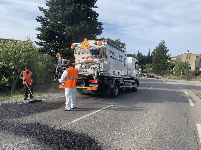 Réfection de la voirie avec le BLOW-PATCHER