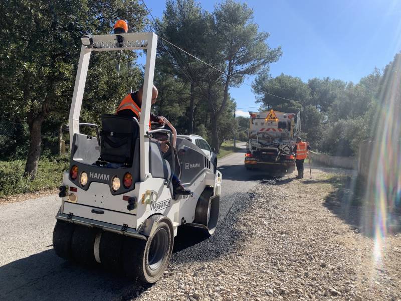L'atelier BLOW-PATCHER l'enrobeur projeteur sur LAMBESC dans les Bouches -du-Rhône