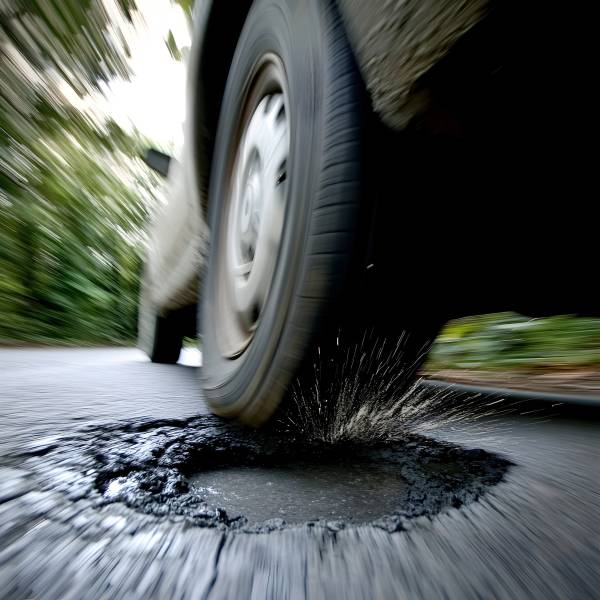 Que faire si son véhicule est endommagé par un nid de poule ?